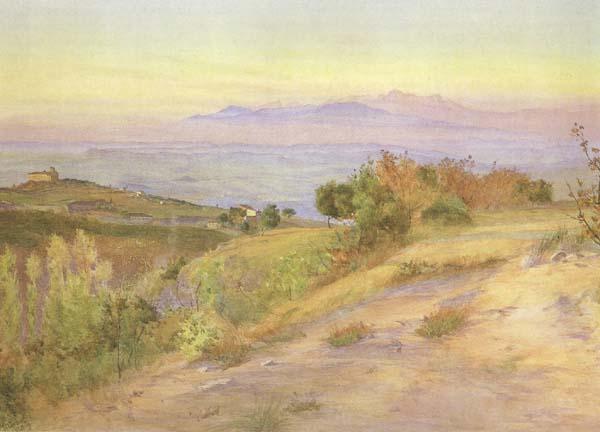 Mattew Ridley Corbet,ARA Volterra,looking towards the Pisan Hills (mk46) Sweden oil painting art